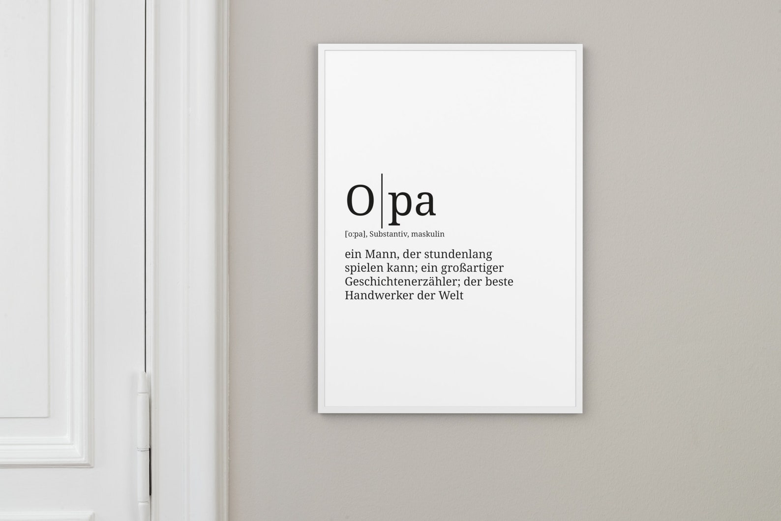 Definition Opa Format wählbar Premium SpruchPoster für Etsy