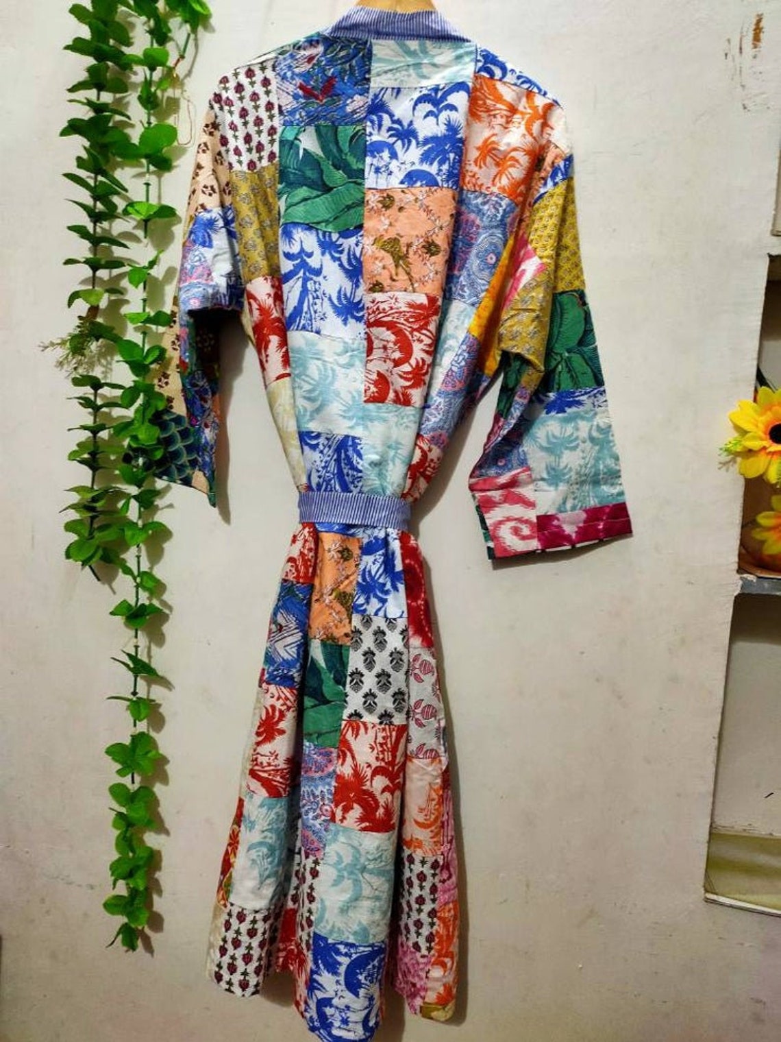 WOMEN ASSORTED Patchwork Cotton Kimono Indian Women Wear Body Etsy
