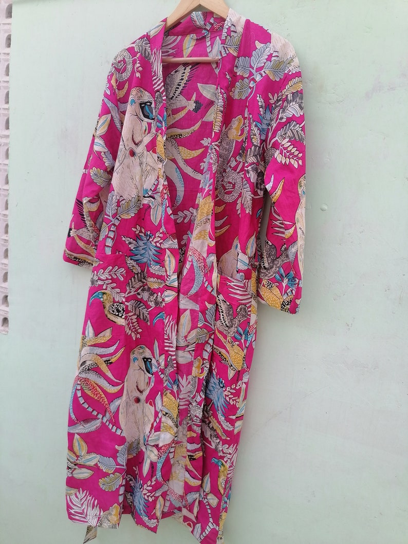 Cotton Kimono Indian Women Wear Body Crossover Bridesmaid Etsy