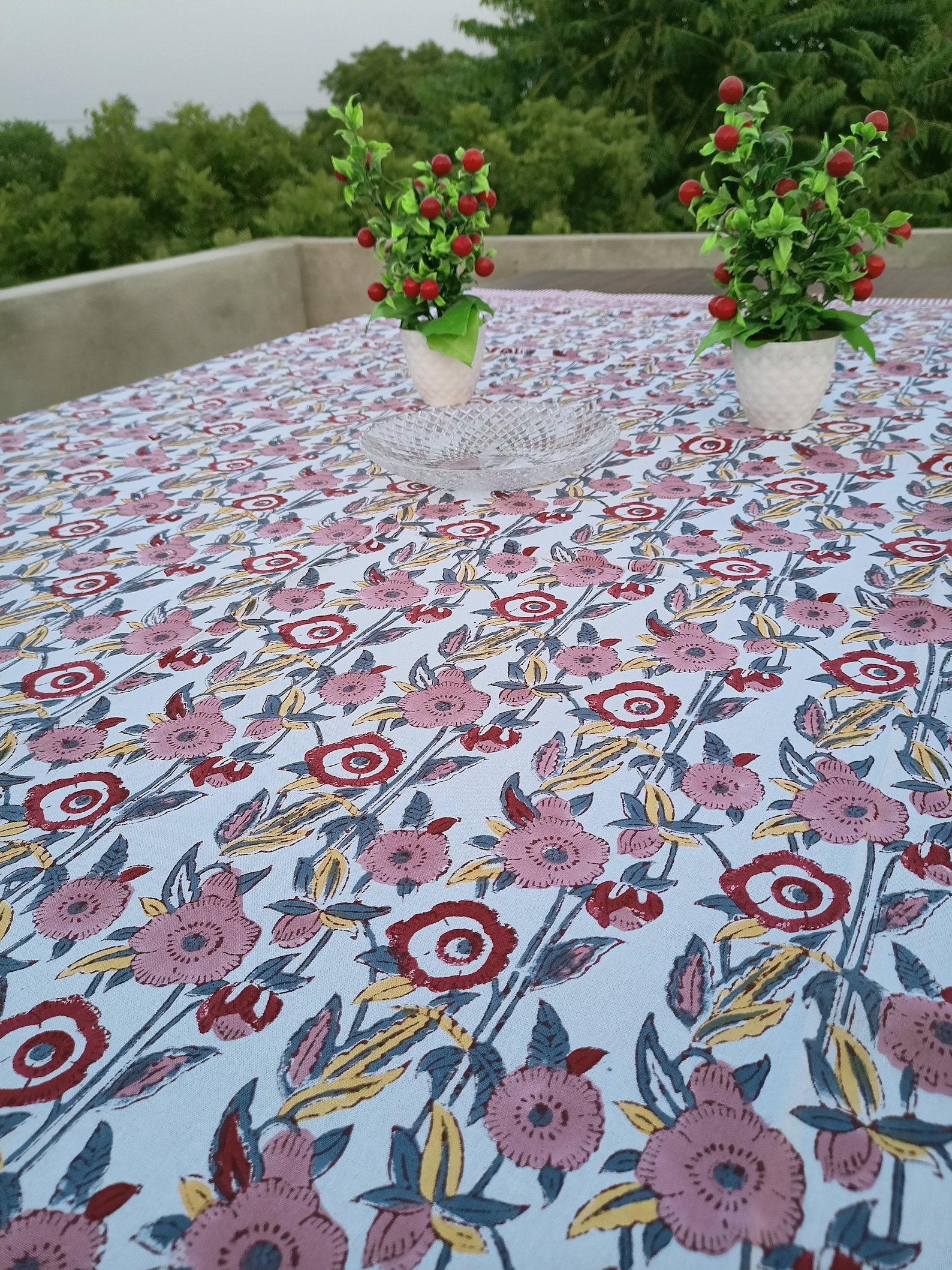 Floral Design Table Cloth Table Cover Tablecloth Block Etsy