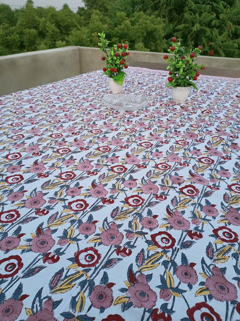 Floral Design Table Cloth Table Cover Tablecloth Block Etsy