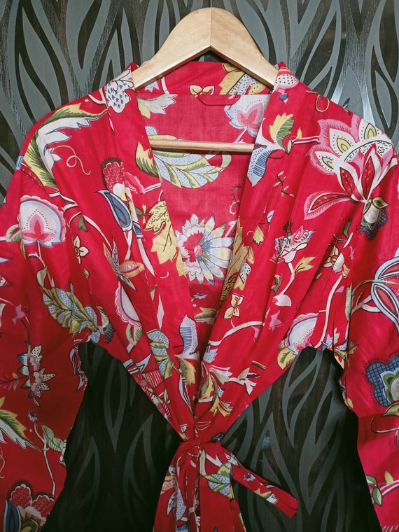 Long Cotton Kimono Indian Women Wear Body Crossover - Etsy