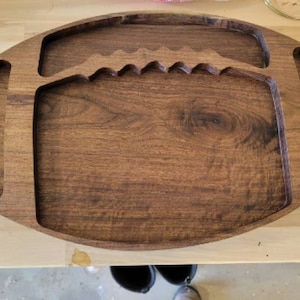 Football Charcuterie Board: Solid Walnut Serving Tray