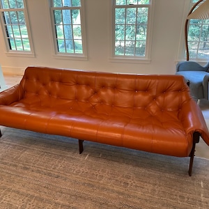 Percival Lafer MP-41 Rosewood Leather Sofa - rare near Mint condition iconic Brazilian Modern