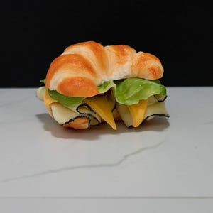 Fake Turkey Sandwich on a Croissant