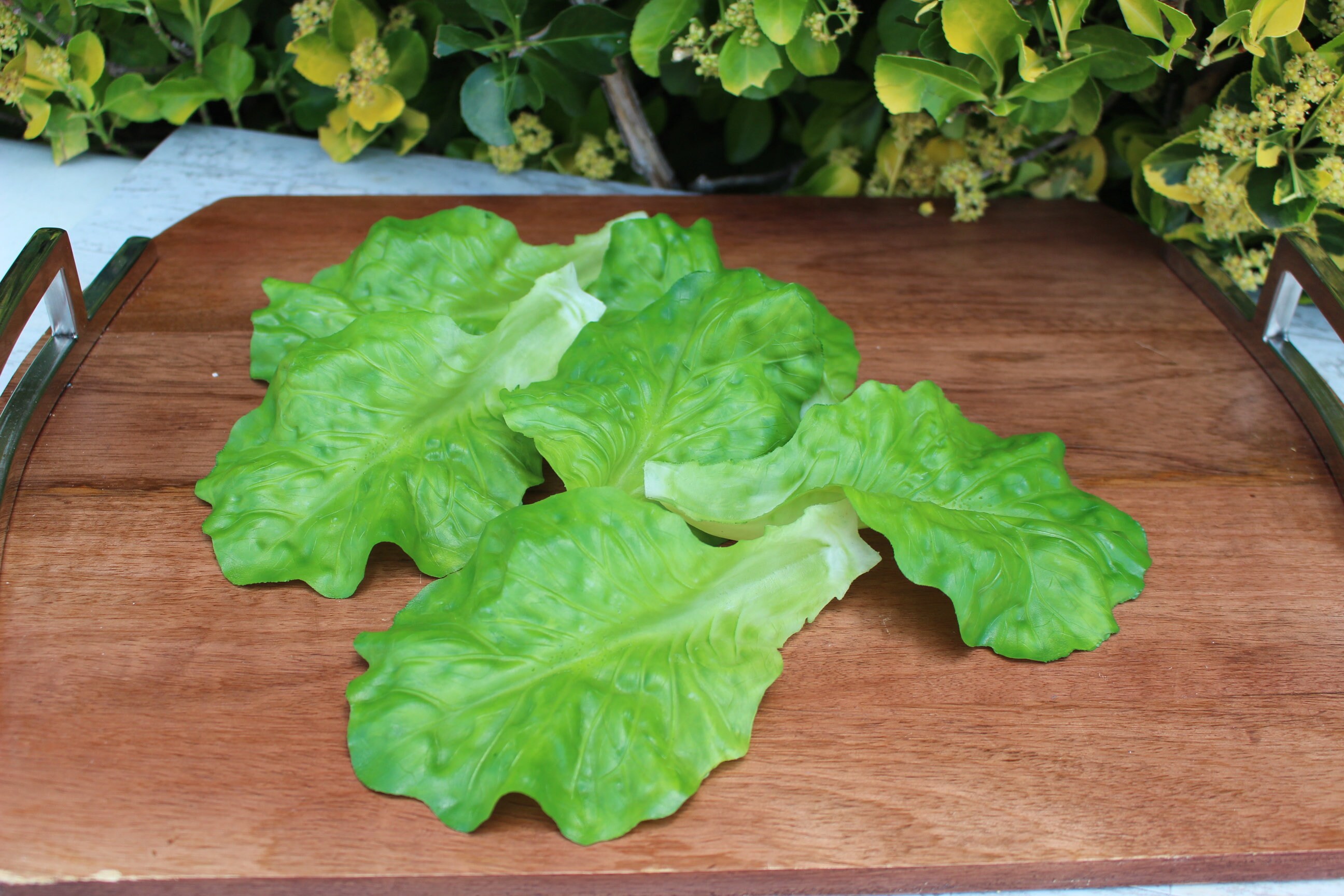 Fake Lettuce Leaves set of 6 Etsy