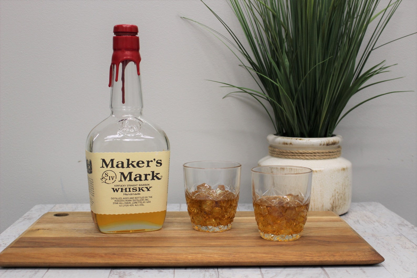 Filled Fake Bottle of Whiskey and Cocktail Set Etsy