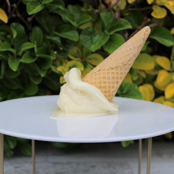 Fake Melting Vanilla Ice Cream Cone