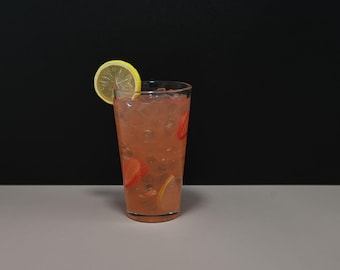 Glass of Fake Strawberry Lemonade