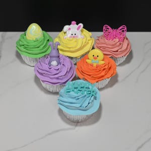 Fake Easter Cupcakes (set of 6)