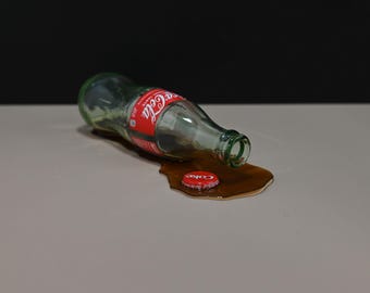 Fake Spilled Coke Bottle