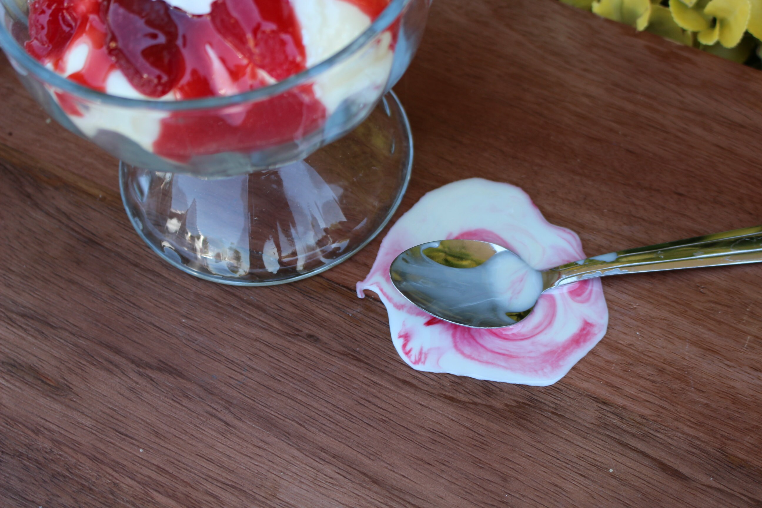 Spoon in Fake Melted Ice Cream With Strawberry Etsy