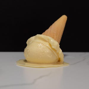 Fake Melting Vanilla Ice Cream Cone