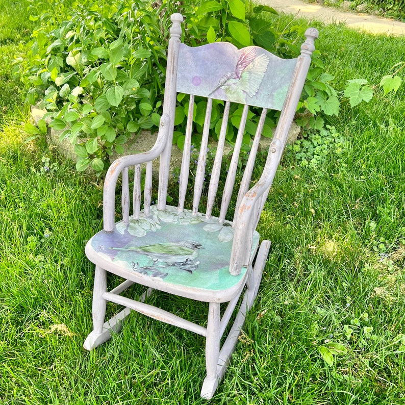 Refinished Childs Rocking Chair Etsy