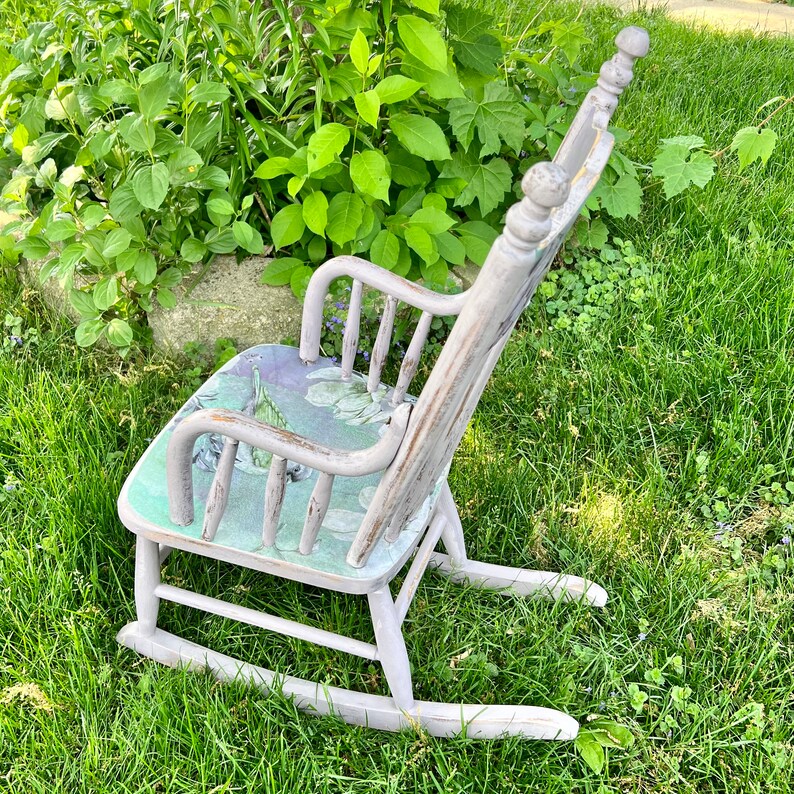 Refinished Childs Rocking Chair Etsy