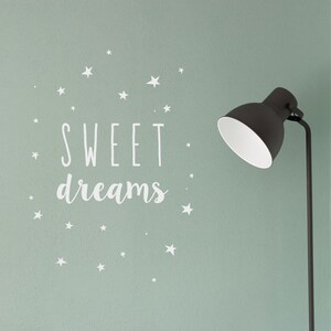 &#39;Sweet dreams&#39; vinyl. Adhesive decoration room.