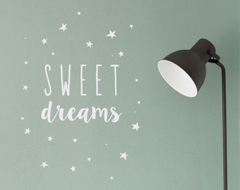 'Sweet dreams' vinyl. Adhesive decoration room.