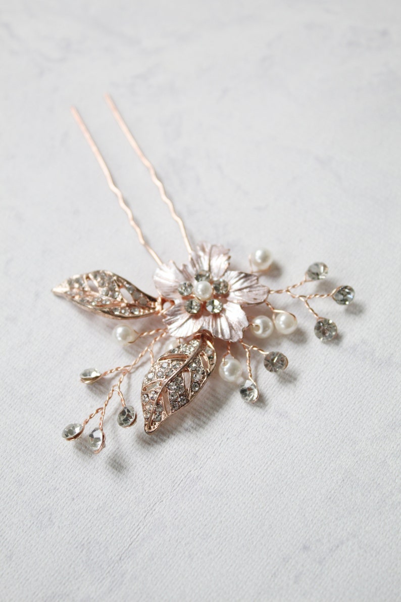 Rose Gold Hair Pinbridal Hair Accessoriesbridal Hair Piece Etsy UK