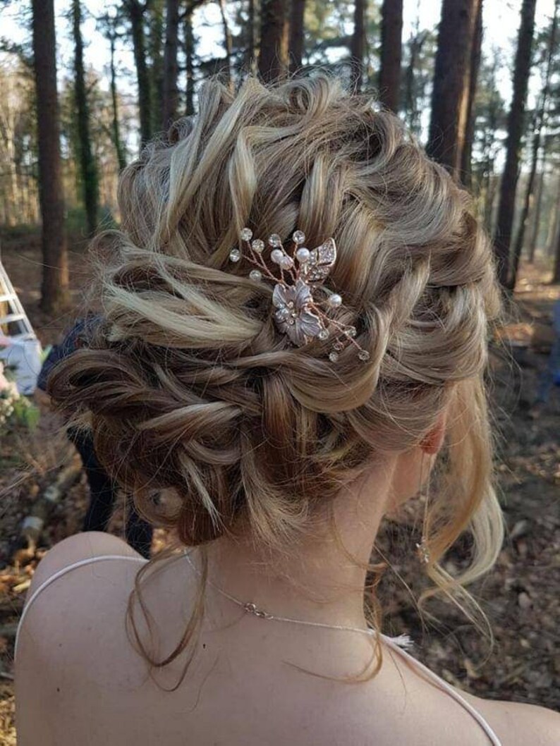 Rose Gold Hair Pinbridal Hair Accessoriesbridal Hair Piece Etsy UK