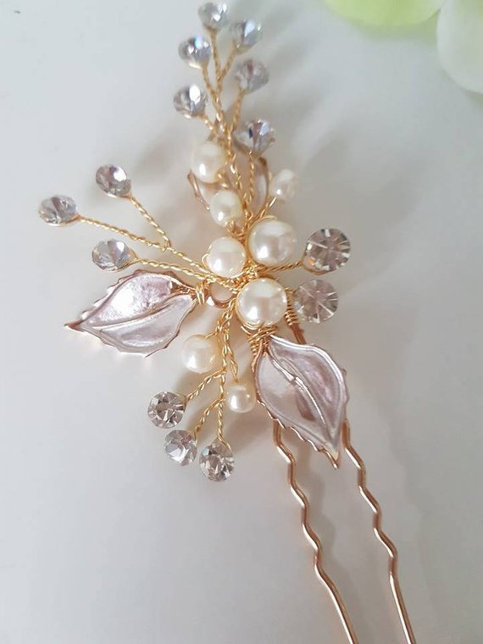 Rose Gold Bridal Hair Pinsgold Hair Pinswedding Hair Etsy UK