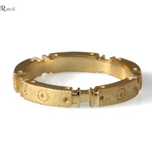 men wedding band, 14k solid gold band, steampunk band, rustic men band, unique wedding ring, steampunk mens wedding ring, handmade men band