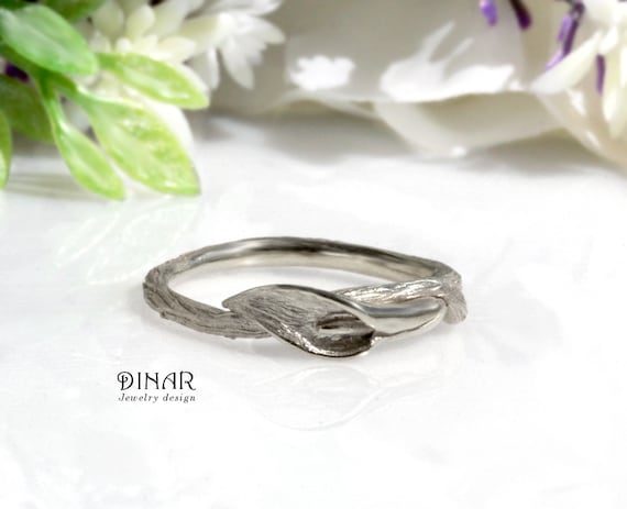 Silver Leaf Ring Gift Ideas Leaf Wedding Ring Dainty 7mm Leaf Ring Silver Leaf Ring Womens Sterling Silver Nature Inspired Leaf Ring