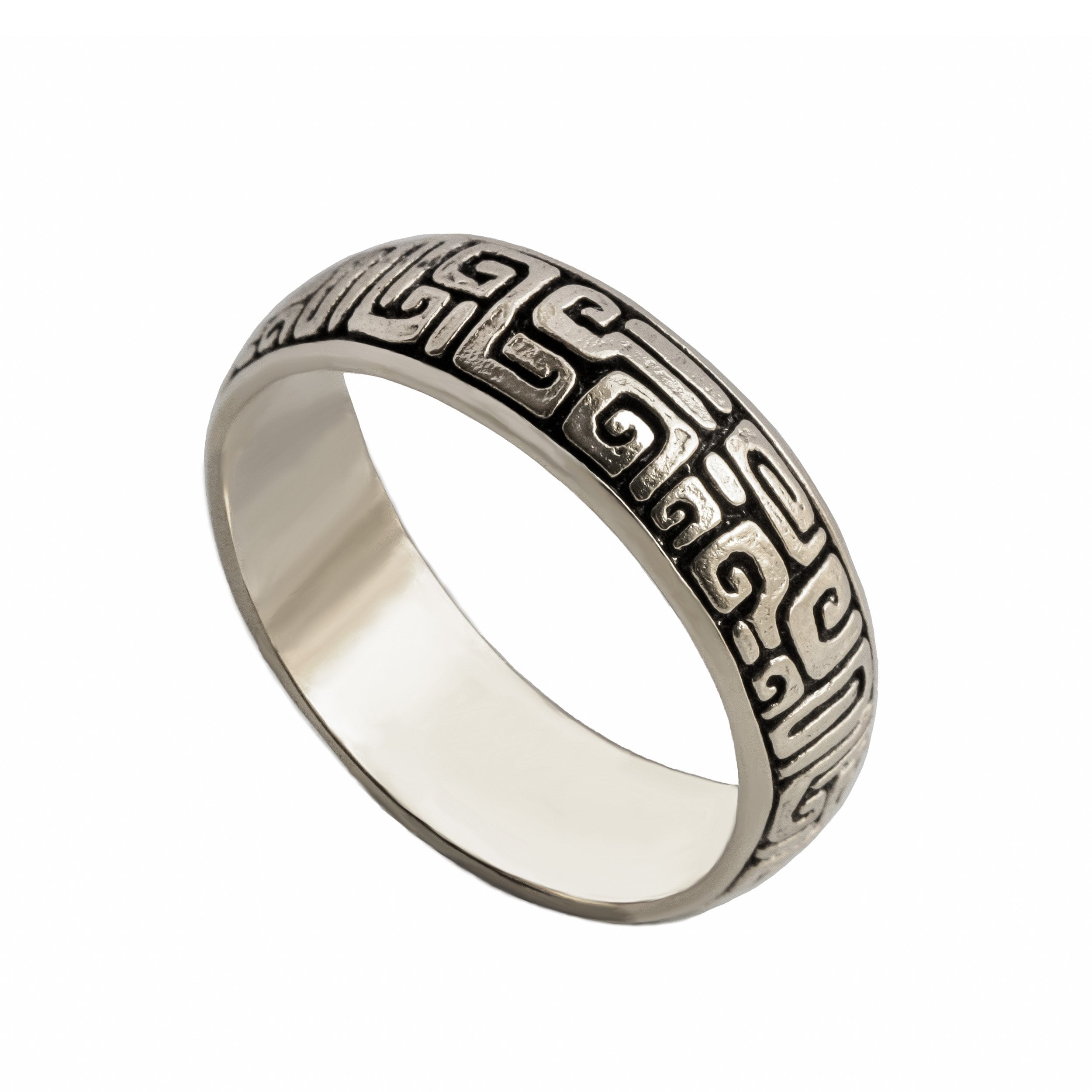 Aztec 14k Solid Gold Wedding Ring Set ,tribal His and Hers Wedding ...