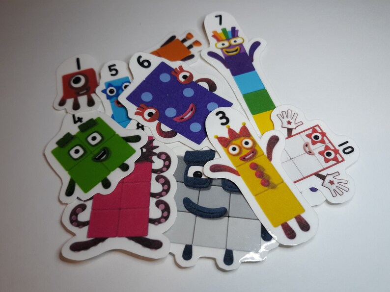 Numberblocks 120 Stickers Bundle Etsy