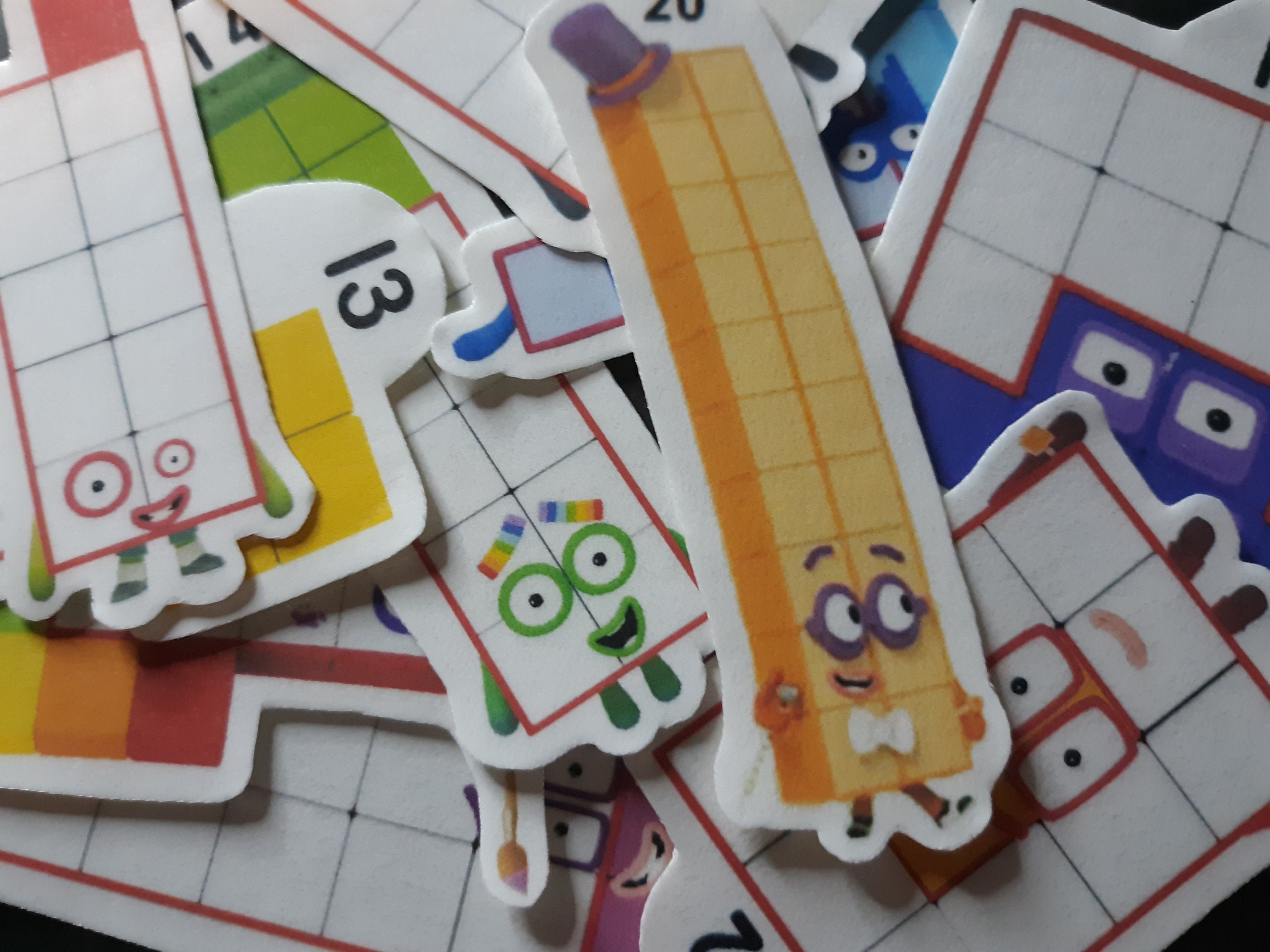 Number Blocks Stickers 1120 Etsy UK