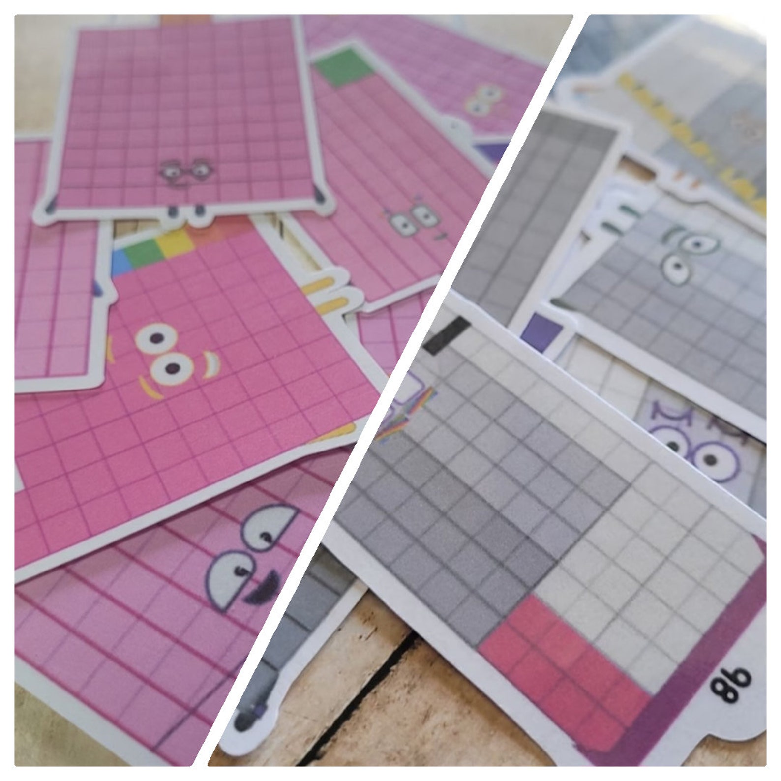 Bundle Of 1 100 Numberblocks Stickers Etsy