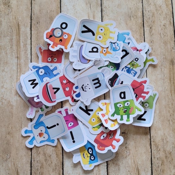 アルファブロックス 光沢ステッカー A-Z - Etsy 日本