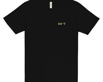 SH*T Embroidered Slogan Unisex Hemp T-shirt
