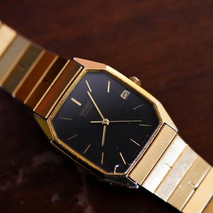 RARE Men's Seiko Wrist Watch Model 6432-5070 Gold Tone (New Battery)