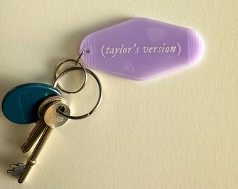 Porte-clés de motel Taylor's Version Porte-clés d'inspiration rétro Féminisme, marchandise de l'époque de mon époque Porte-clés personnalisé