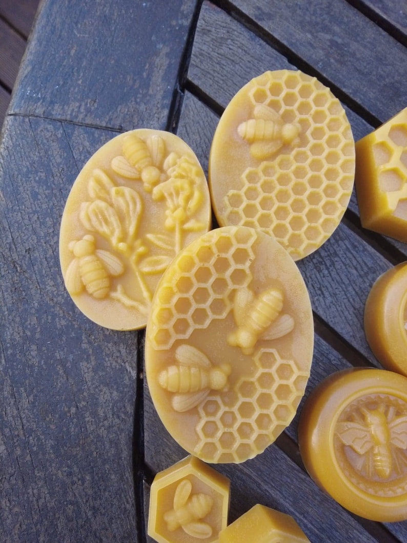 100 Pure Beeswax Blocks Assorted Designs Crafts DIY Etsy UK