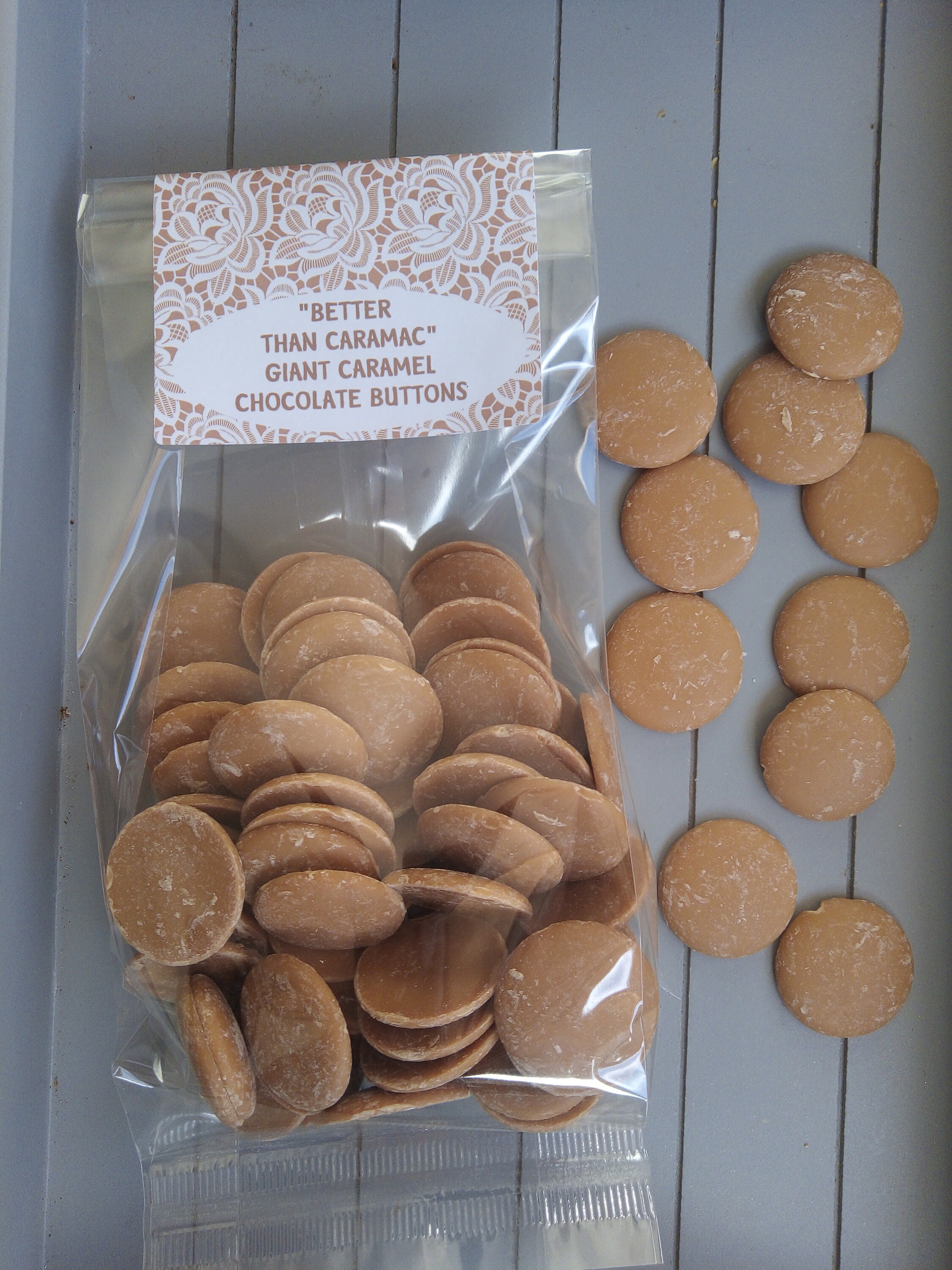 Caramac buttons discount