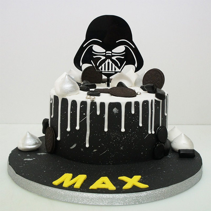 Star Wars Dark Vador Topper Gateau Acrylique Etsy