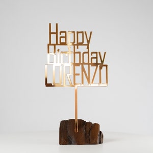 Happy Birthday &quot;NAME&quot; - Personalised Acrylic Cake Topper