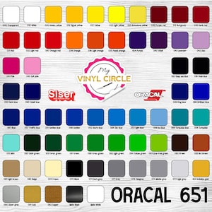 12&quot; x 12&quot; Oracal 651 Adhesive Vinyl Sheets - For multiple sheets message us your order for a discount