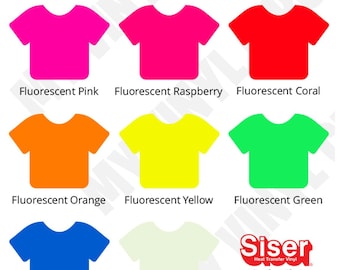 Viewmoi Neon Heat Transfer Vinyl HTV for T-Shirts 5 Colors 10 Pack 10 Sheets 10x12 Fluorescent HTV Vinyl
