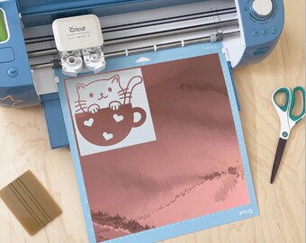 12 x 12 Rose Gold Pink Chrome Mirror Vinyl Sheets - Glossy Permanent Holographic Vinyl perfect for Cricut, Silhouette, and Craft Cutters