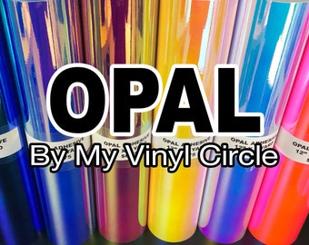 12" x 36" Rolls or 12"x12" Sheets Opal Holographic Permanent Adhesive Vinyl - Cricut Silhouette