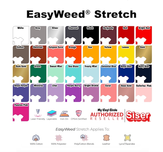 EasyWeed Stretch Heat Transfer Vinyl, 15 Roll - Navy Blue