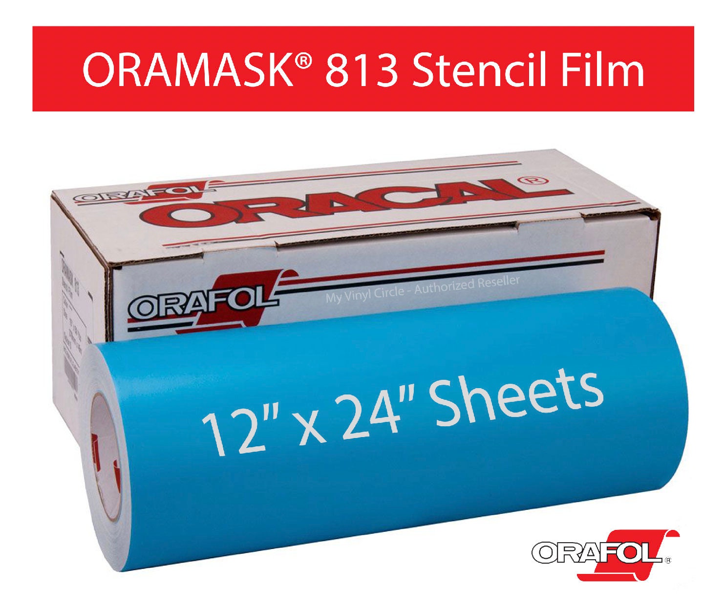 ORACAL Oramask 813 Low-Tack Paint Stencil Vinyl Roll Bundle (20ft x 1ft  w/Transfer Paper)