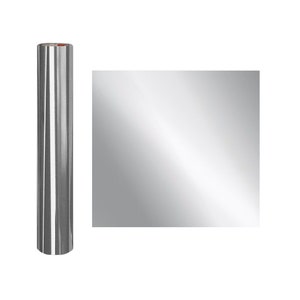 Glossy Silver Chrome Mirror Vinyl Roll or Sheets - Permanent Holographic Vinyl perfect for Cricut, Silhouette, and Craft Cutters