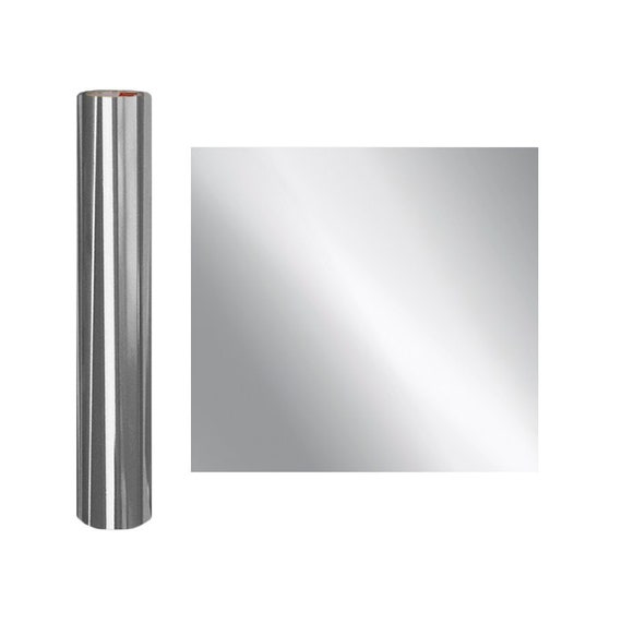 Glossy Silver Chrome Mirror Vinyl Roll or Sheets Permanent