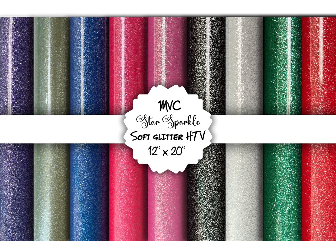 Soft Sparkle HTV - MVC Star Glitter HTV - Glitter Heat Transfer Sheets ...