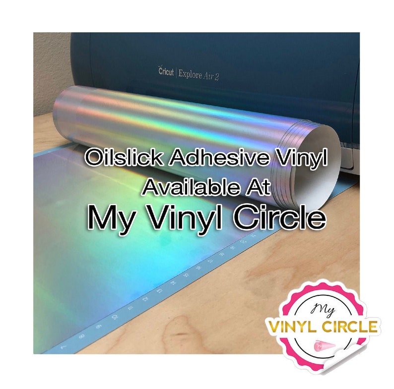 Oil Slick Adhesive Vinyl Rainbow Chrome Vinyl Silver, Rainbow Chrome Holographic Decal Vinyl Sheets or Roll, Permanent Vinyl bild 1