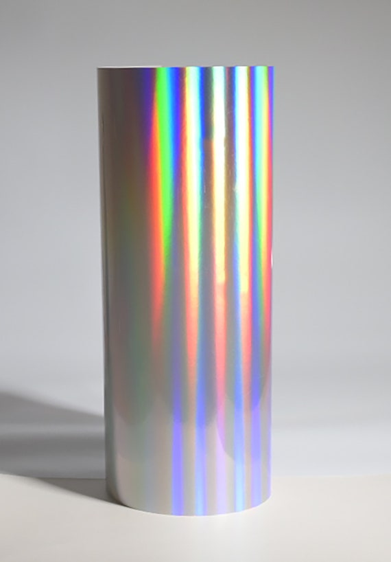 Holographic Vinyl Permanent Adhesive Rainbow Chrome Oilslick Works