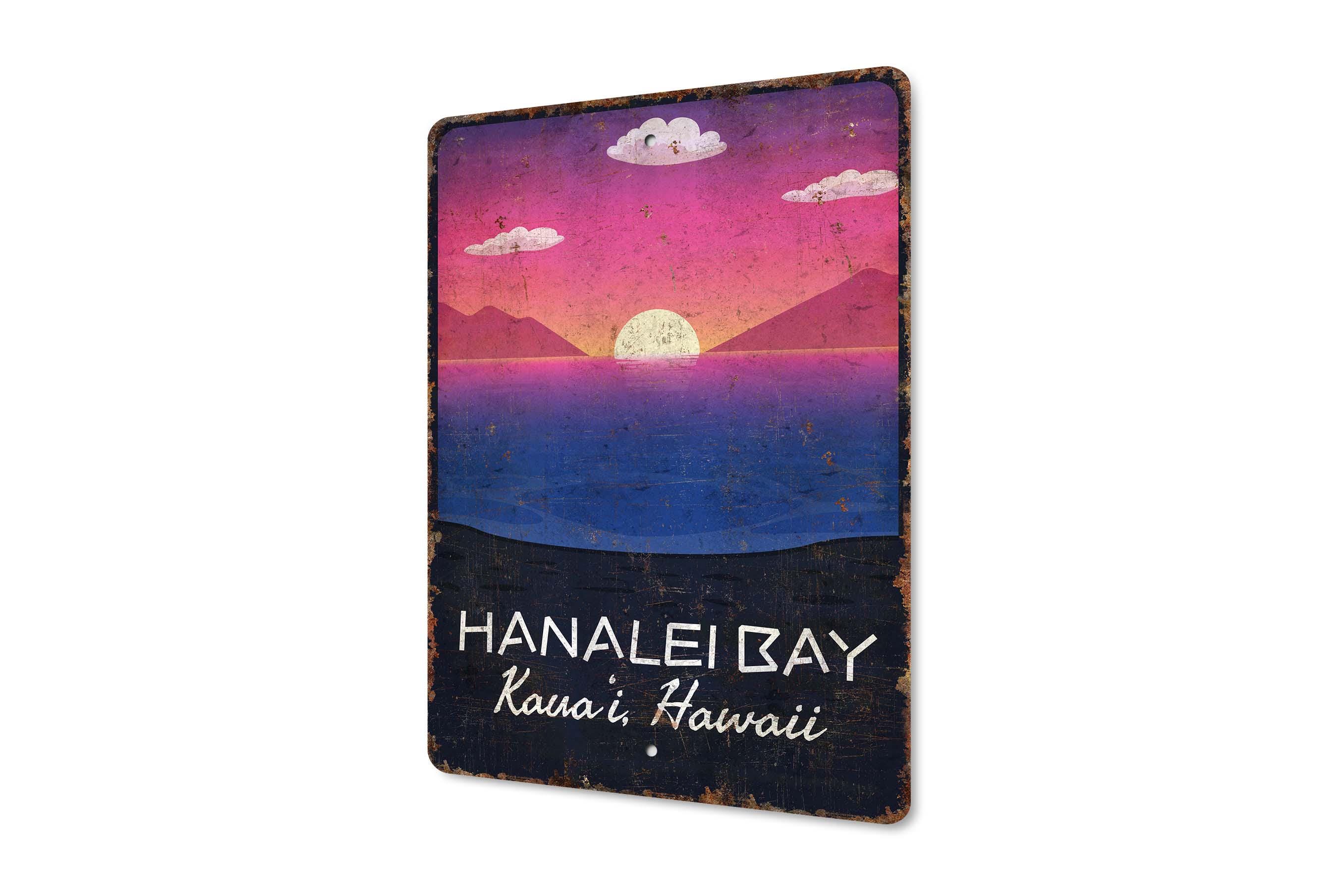 Hanalei Bay Sign - Kauai Hawaii - Beach Decor - Hanalei Bay Gift ...
